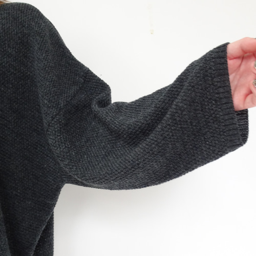 ジャパンメイド】ドルマンスリーブカーディガン〈グレー、チャコール