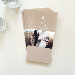 三つ折り席次表 【選べるカラー】 席次表・席札・メニュー表 m