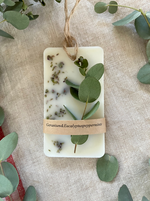 ユーカリのサシェ　天然精油香る　アロマワックスサシェ　⌘香りが選べる⌘ 5枚目の画像