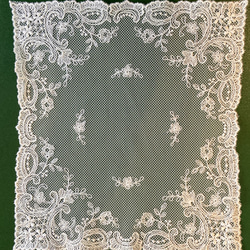 1997年アイリッシュリネンポケットチーフ繊細な手作業レースドイリー