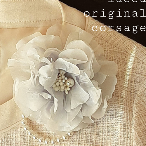 ﾗﾍﾞﾝﾀﾞｰ×ｸﾞﾚ-♡シルク100%高級ｺｻｰｼﾞｭ*ｻﾃﾝの光沢.ﾌｫｰﾏﾙ,入学式. 卒業式