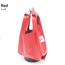 【全6色】本革レジ袋型バッグ（Mサイズ）　ハンドバッグ　レジバッグ　エコバッグ　レザー　母の日 10枚目の画像