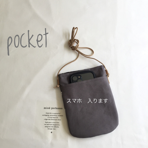 再販です 斜め掛けスマホショルダーポシェットminäperhonen tambourine