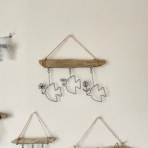 ワイヤークラフト・ワイヤーアート☆木の上オリジナルフラワー＆ハチ