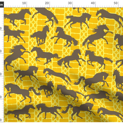 馬 馬柄 ホースの可愛すぎるデザイン 馬術 乗馬 騎士 競馬 輸入生地 生地 ハンドメイド 素材 1枚目の画像