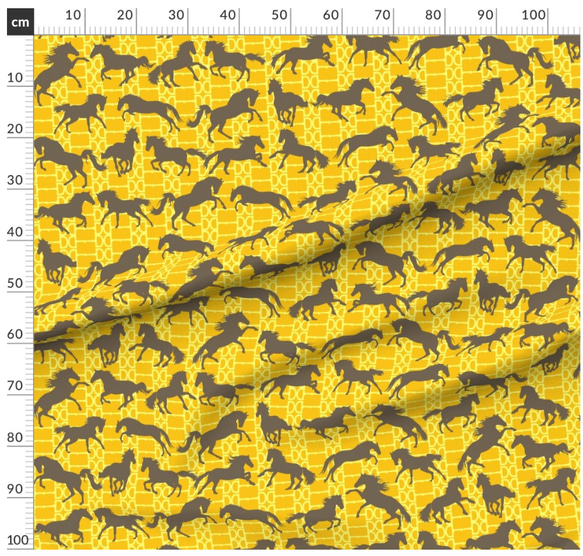 馬 馬柄 ホースの可愛すぎるデザイン 馬術 乗馬 騎士 競馬 輸入生地 生地 ハンドメイド 素材 2枚目の画像