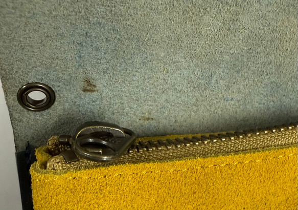 ｷｭｲｰﾙﾃﾞｿﾝ コロンとかわいいシンプルなコンパクト財布　付属に栃木レザー使用《イエロー》 5枚目の画像