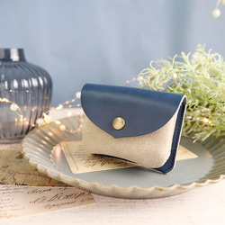 ｷｭｲｰﾙﾃﾞｿﾝ コロンとかわいいシンプルなコンパクト財布　付属に栃木レザー使用《アイボリー》 1枚目の画像