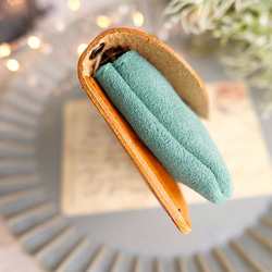 ｷｭｲｰﾙﾃﾞｿﾝ コロンとかわいいシンプルなコンパクト財布　付属に栃木レザー使用《アイボリー》 4枚目の画像