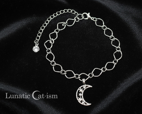 クリアストーン＆月のブレスレット～ファンタジームーンブレスレット