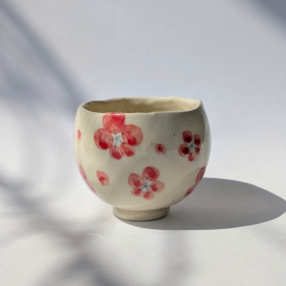 ☆現品限り☆ ぐい呑み／湯呑み 梅 手びねり A 湯呑み しののめラボ