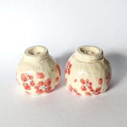 ぐい呑み／湯呑み　梅の花　手びねり　オリジナル陶器 9枚目の画像