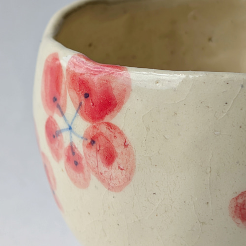 ☆現品限り☆ ぐい呑み／湯呑み 梅 手びねり A 湯呑み 陶芸工房