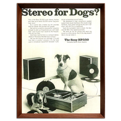 ソニー ステレオ 60年代 アメリカ ヴィンテージ 広告 額付 ポスター 3枚目の画像