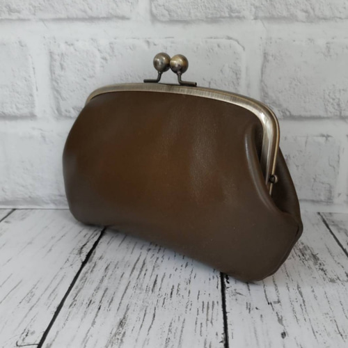 ちゅんこ　ハンドメイド本革親子がま口長財布 ちゅんこ ハンドメイド本革親子がま口長財布 ちゅんこ ハンドメイド本革