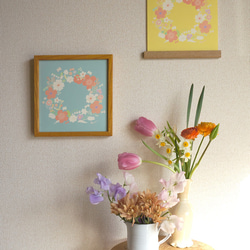 「春のリース（シュガーブルー）」20cm角ポスター 11枚目の画像