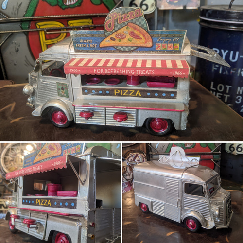 おんぼろ‼ シトロエン Hバン キッチンカー 仕様の モデルカー ピッツァ屋 おんぼろ‼ シトロエン Hバン キッチンカー 仕様の モデルカー