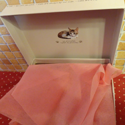 猫のイラスト貼り箱にネコの形のクッキー６袋詰め合わせ♪(*^▽^*) 20枚目の画像
