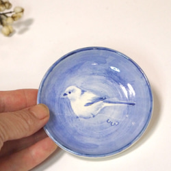 小鳥　シマエナガの豆皿 2枚目の画像