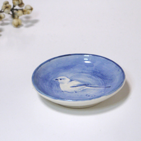 小鳥　シマエナガの豆皿 3枚目の画像