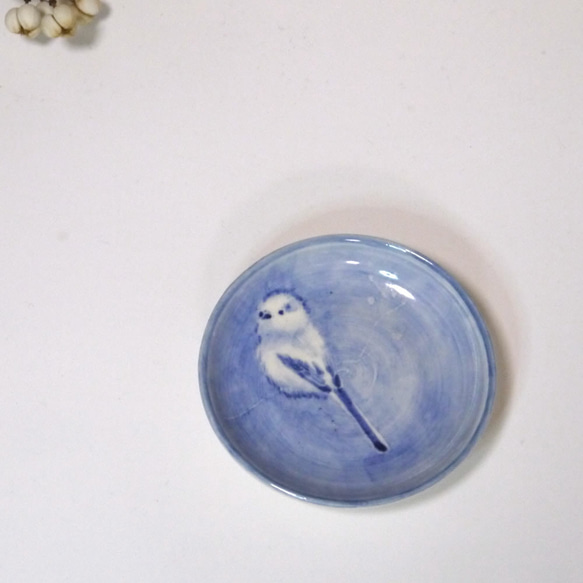 小鳥　シマエナガの豆皿 5枚目の画像