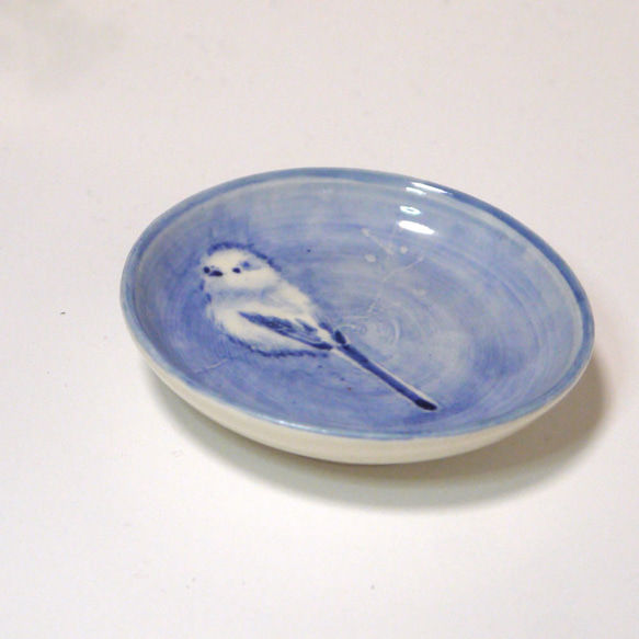 小鳥　シマエナガの豆皿 3枚目の画像