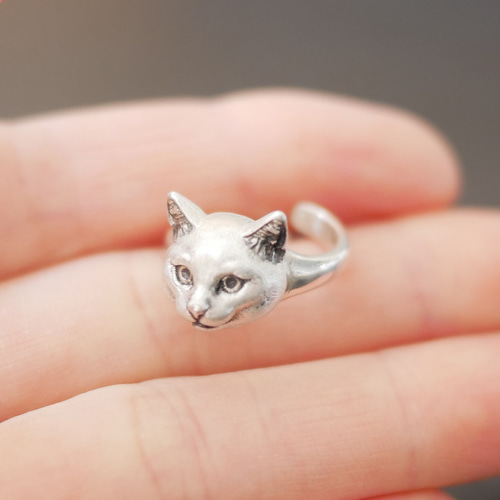 白猫ちゃん ピンキーリング フリーサイズ 【納期5日】 指輪・リング