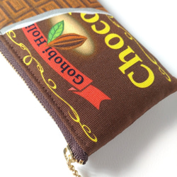 チョコレートホリックな ビターチョコレートの 板チョコ ポーチ　Sサイズ 8枚目の画像