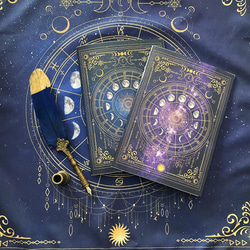 魔法の本のようなノート "月の満ち欠け12星座"（方眼紙ver.） / 星 月 3枚目の画像