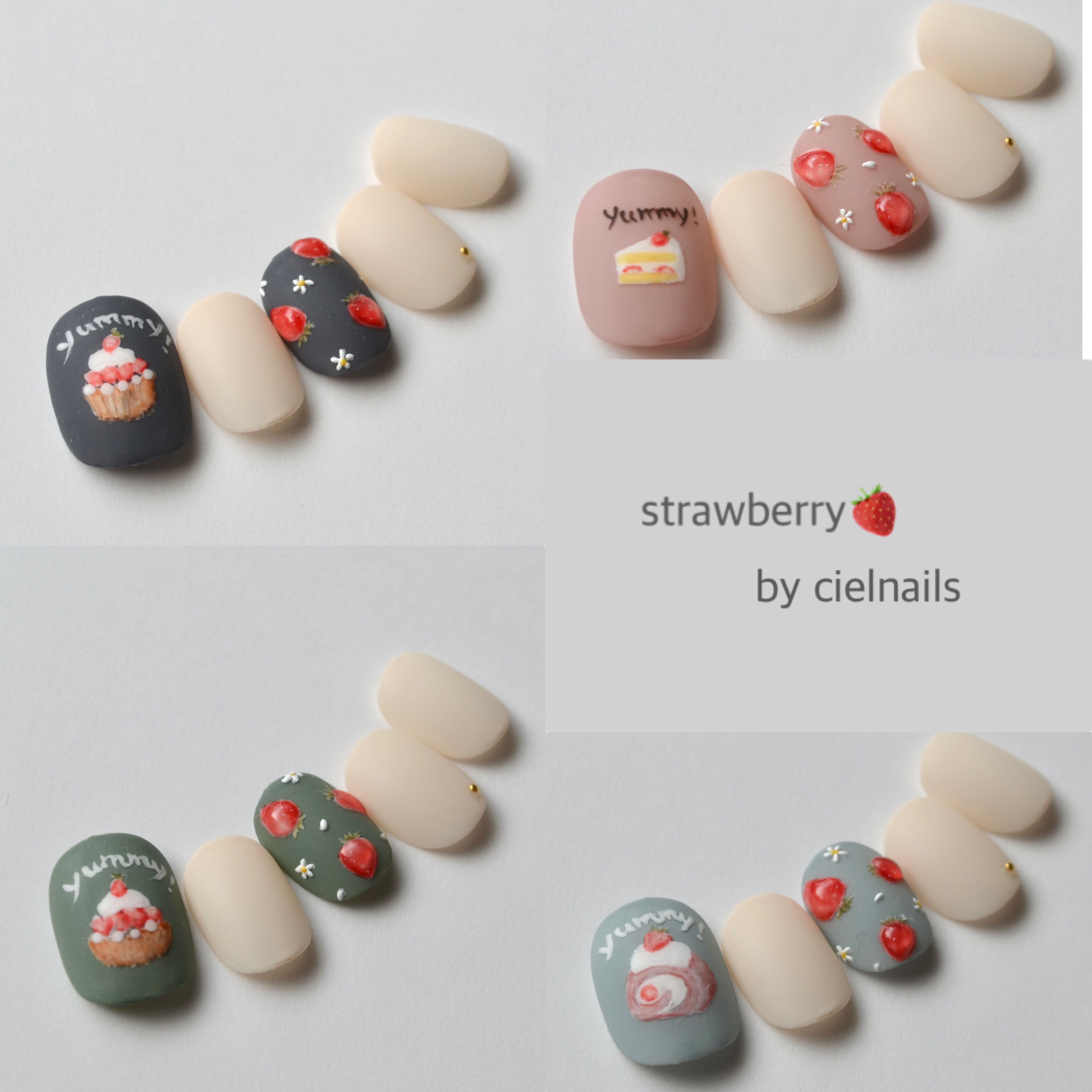 スイーツシリーズ♡ バレンタインにもオススメ！ いちごタルト いちごのショートケーキ　いちごのロールケーキ　        Ω