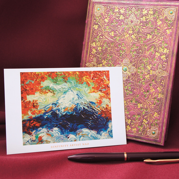 10枚set【富士山】 絵葉書 はがき アート ポストカード カード 龍神 山｜infinity artist NAO 5枚目の画像