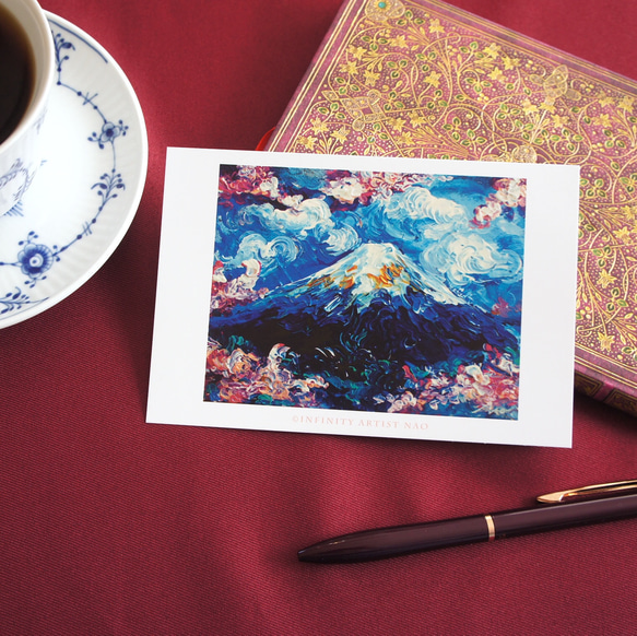 10枚set【富士山】 絵葉書 はがき アート ポストカード カード 龍神 山｜infinity artist NAO 2枚目の画像
