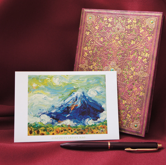 10枚set【富士山】 絵葉書 はがき アート ポストカード カード 龍神 山｜infinity artist NAO 4枚目の画像