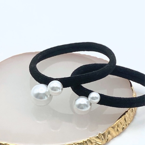 フォーマル シンプルパールヘアゴム 卒園式 卒業式 上品ヘア