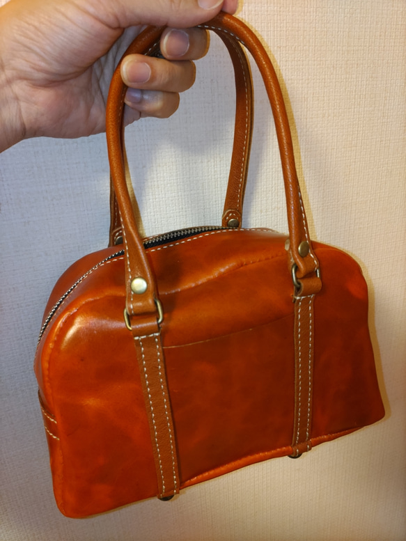 ミニボストンバッグ（オレンジ） 