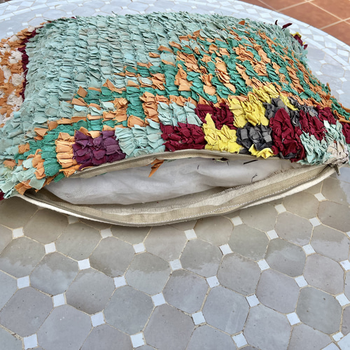 モロッコ ボシャルウィット クッション クッションカバー プフ ラグ