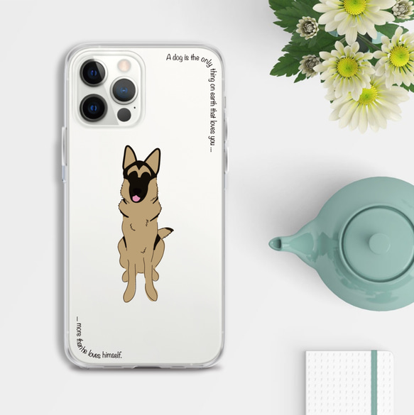 ジャーマンシェパード スマホケース【ほぼ全機種対応】クリア 犬 わんこ シンプル        Ω 人気・おすすめ｜売れ筋商品・話題商品におすすめ コスパ重視 安心配送 コスパ重視