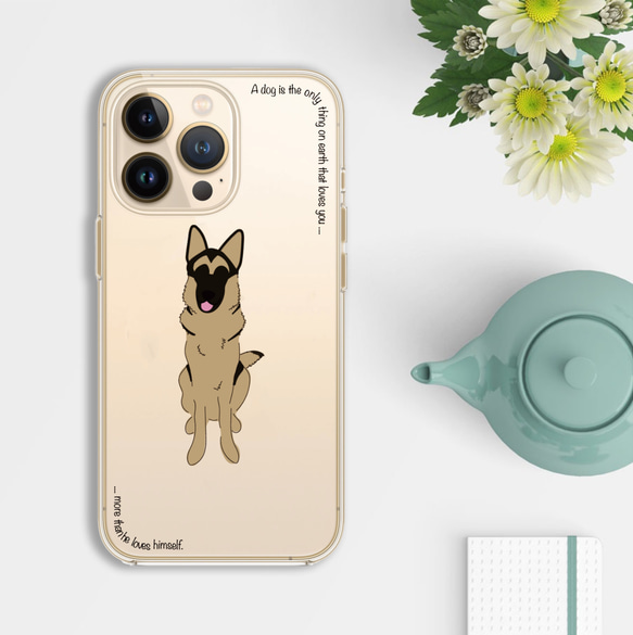 ジャーマンシェパード スマホケース【ほぼ全機種対応】クリア 犬 わんこ シンプル        Ω 人気・おすすめ｜売れ筋商品・話題商品におすすめ コスパ重視 安心配送 コスパ重視