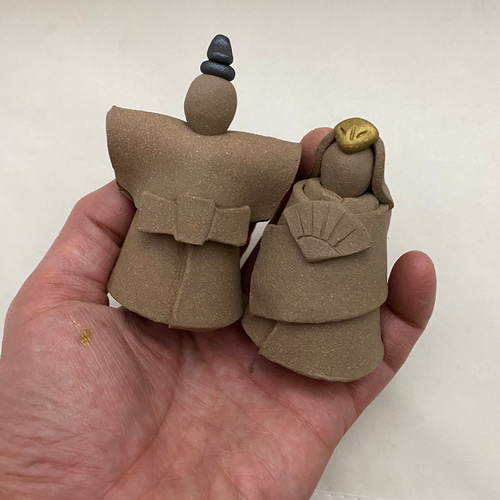 ミニ雛人形セット(焼きしめ屏風付き)➀ お雛様 ひな祭り 桃の節句