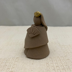 ミニ雛人形セット(焼きしめ屏風付き)❷ お雛様　ひな祭り　桃の節句　初節句　陶器製　可愛い　小さい 10枚目の画像