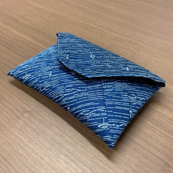 肌触り最高！ キャップ・医療ケア帽子・ナイトキャップ「柳に雨と唐傘」【川俣シルク×会津染型×天然藍】ユニセックス　 10枚目の画像