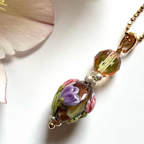 Atelier Ninon / アール・ヌーヴォーデザイン パールK15 ネックレス