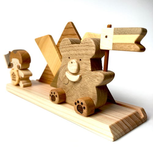 こどもの日 鯉のぼり 金太郎 コンパクトなサイズ (美しい広葉樹