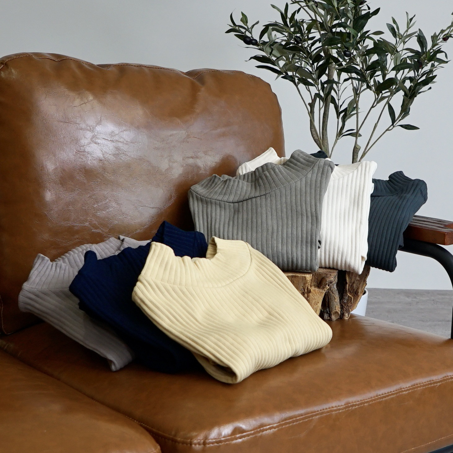 【福袋】ハイネックニットトップス/選べる2カラー