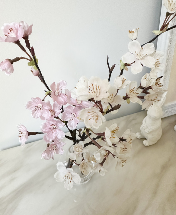 [枯れないお花]　桜のマジカルウォーターアレンジ　桜ハンドメイド2023 4枚目の画像