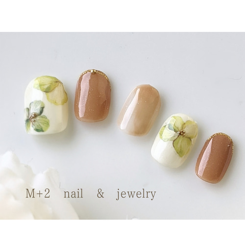 sub様♡専用ページ ネイルチップ MOROSY191☆ハワイアンジュエリー 夏ネイル 夏 花 メタリック