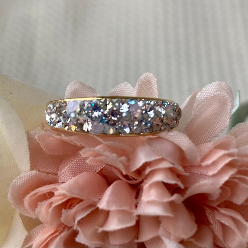 SWAROVSKI - スワロフスキー パヴェクリスタルリングの通販 by