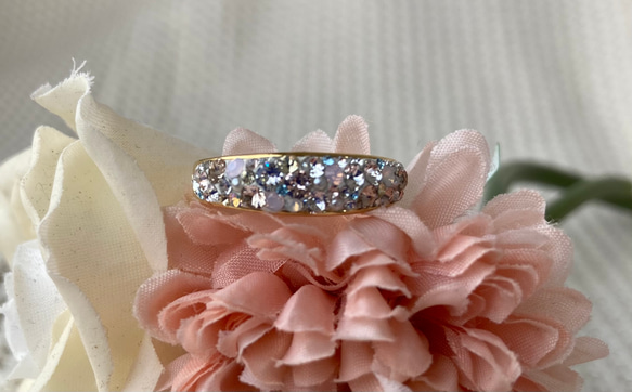 SWAROVSKI - スワロフスキー パヴェクリスタルリングの通販 by