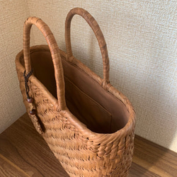 野葡萄 野葡萄籃子包 手工野葡萄籃子包 Ajiro 針織 經典有魅力 內裡面料可用 第6張的照片