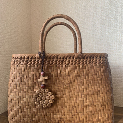 野葡萄 野葡萄籃子包 手工野葡萄籃子包 Ajiro 針織 經典有魅力 內裡面料可用 第1張的照片